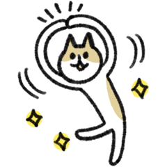 シュッとしたネコ　文字なし