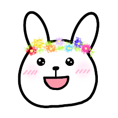 シンプルうさぎ日常で使える挨拶スタンプ