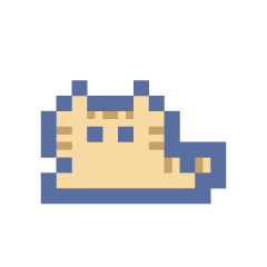 動くドットねこ!!2-1 茶トラ猫