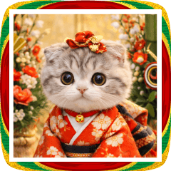 飛び出す♡にゃんこのお正月