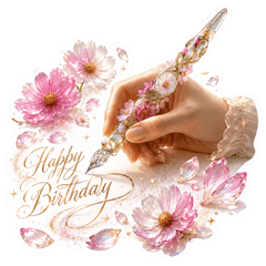 誕生花ガラスペン Birthday&For you