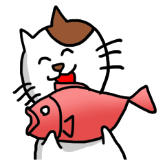 釣りをするねこ