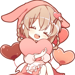 ほんわか赤ずきんの気持ちを伝えるスタンプ