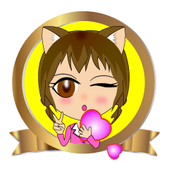 猫系、女子、女性の日常スタンプ