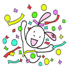 全力  ラビットくん