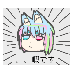絵を描きたいきつねスタンプ