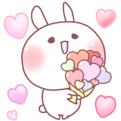 ゆるいうさぎの冬スタンプ【らぶ系含む】