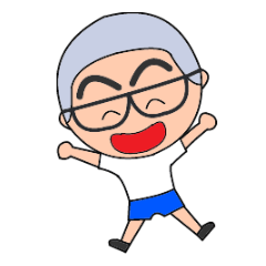 メガネをかけた坊主くん