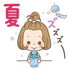 前髪短めな女の子『夏に毎日使える』BIG