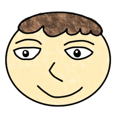 動く丸顔スタンプ