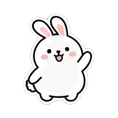 ゆるかわウサギのスタンプ