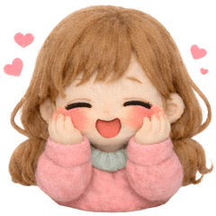 ふわもこガール♡気持ちが伝わるスタンプ01