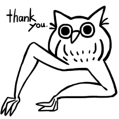 足の長いフクロウ