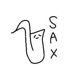 使いやすいゆるゆるサックススタンプ