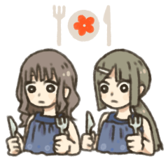 カトラリーのスタンプ -赤-