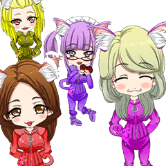 猫耳レザースーツガール