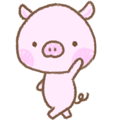 毎日使いやすいぶたさんスタンプ