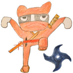 RINGO'S NINJA FRENCH BULLDOG STICKER