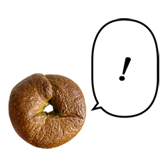 ベーグル天然酵母　と　ふきだし