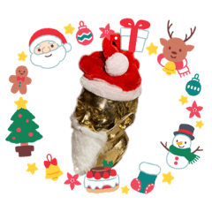 黄金の像のクリスマススタンプ