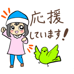 日常で使える　優しい女の子スタンプ