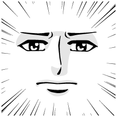 真顔のアレンジスタンプ