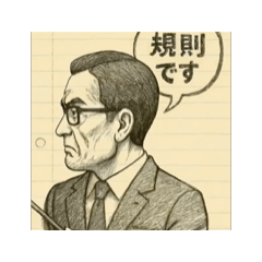 ▶︎動く!ルーズリーフの住人たち。先生編3