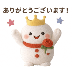 赤スノーマンのやさしい日常スタンプ