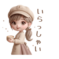 淡色女子＊お仕事＊カフェ店員編