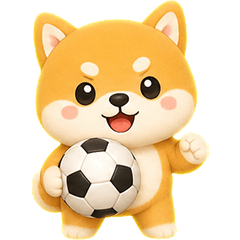 BIG! サッカー好きなしば犬