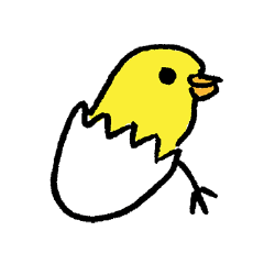 ゆるーい殻つきヒヨコ