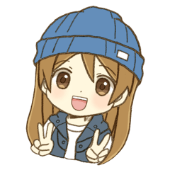 帽子大好き少女スタンプ2