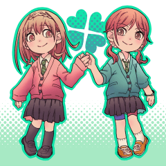 仲良し二人のスタンプ