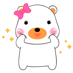 Little White Bear sticker(eng)