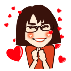 おかっぱ頭さんが毎日つかえるスタンプ