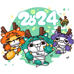 ひとえうさぎ72(正月辰編)