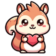 「ハート」だらけのどうぶつスタンプ