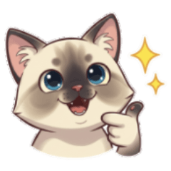 ラグドール猫の絵文字（テキストなし）