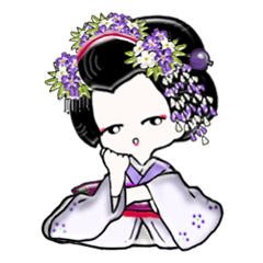 【大きめ文字】着物女子 時々 舞妓風