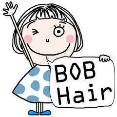 毎日使える！ボブガール☆えいご？スタンプ