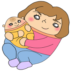 頑張るお母さん