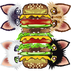 動く！仲良しのネコ達 ８ ～グルメ♪編～