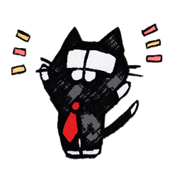 働くメガネねこ