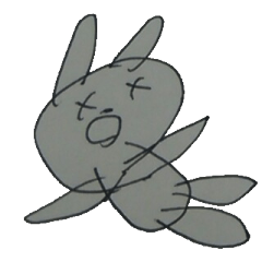 かわいいらくがきうさぎ