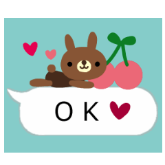 いちごチェリーなふきだしスタンプ★new