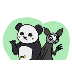 パンダとアイアイ