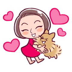 岡部ゆみことポメラニアンのえりちゃん