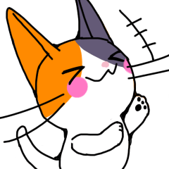 表情豊かな三毛猫スタンプ