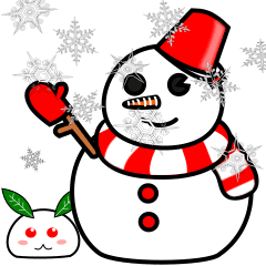 動く！！雪だるまと雪兎。基本セット