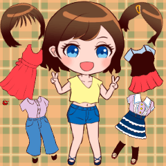 ⭐ファッション♡着せ替えスタンプ